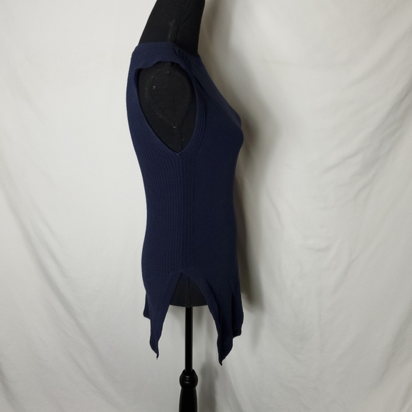 Athleta Navy Blue Sleeveless Side Slit Tunic Size XXS - Picture 6 of 10